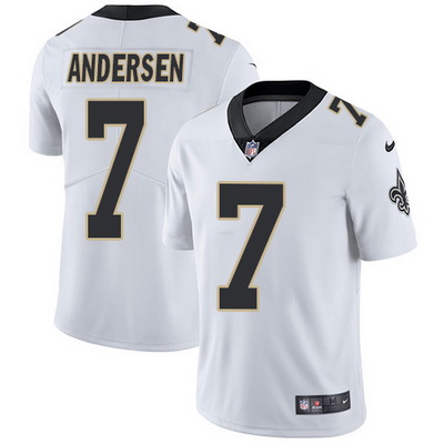 Nike Saints #7 Morten Andersen White Mens Stitched NFL Vapor Unt