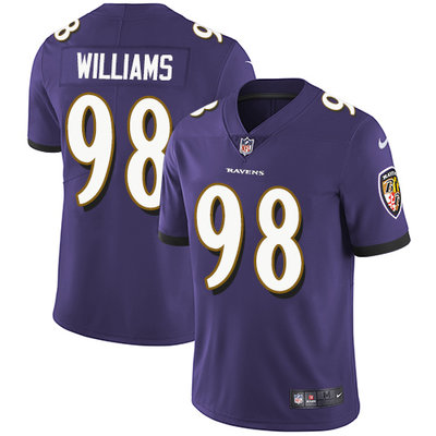 Nike Ravens #98 Brandon Williams Purple Team Color Mens Stitched NFL Vapor Untouchable Limited Jerse