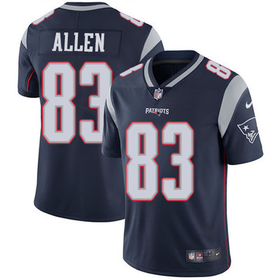 Nike Patriots #83 Dwayne Allen Navy Blue Team Color Mens Stitched NFL Vapor Untouchable Limited Jers