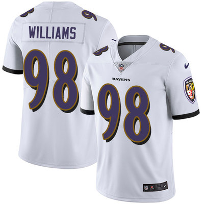 Nike Ravens #98 Brandon Williams White Mens Stitched NFL Vapor U