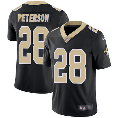 Nike Saints #28 Adrian Peterson Black Team Color Mens Stitched N