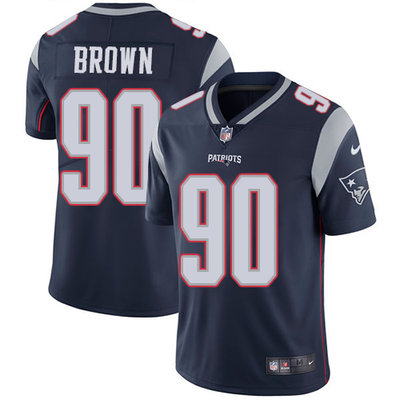 Nike Patriots #90 Malcom Brown Navy Blue Team Color Mens Stitched NFL Vapor Untouchable Limited Jers