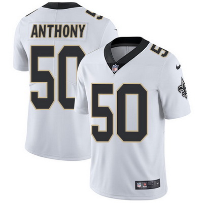 Nike Saints #50 Stephone Anthony White Mens Stitched NFL Vapor U