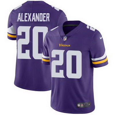 Nike Vikings #20 Mackensie Alexander Purple Team Color Mens Stitched NFL Vapor Untouchable Limited J