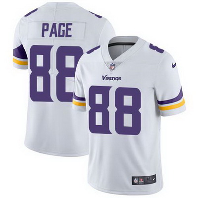 Nike Vikings #88 Alan Page White Mens Stitched NFL Vapor Untouch