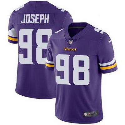 Nike Vikings #98 Linval Joseph Purple Team Color Mens Stitched N