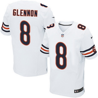Nike Bears #8 Mike Glennon White Mens Stitched NFL Elite Jersey