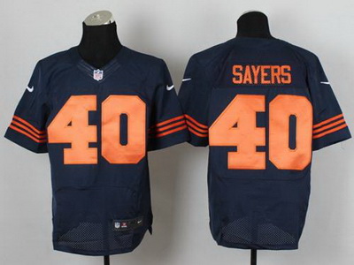 Nike Bears #40 Gale Sayers Navy Blue Alternate Mens Stitched NFL