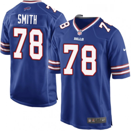 Mens Nike Buffalo Bills 78 Bruce Smith Game Royal Blue Team Colo