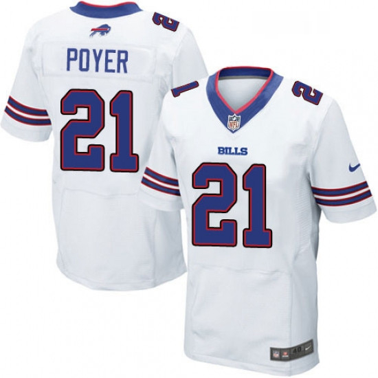 Mens Nike Buffalo Bills 21 Jordan Poyer Elite White NFL Jersey