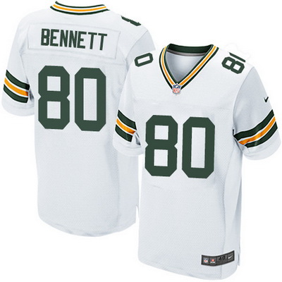 Nike Packers #80 Martellus Bennett White Mens Stitched NFL Elite