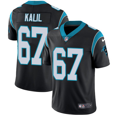 Nike Panthers #67 Ryan Kalil Black Team Color Youth Stitched NFL