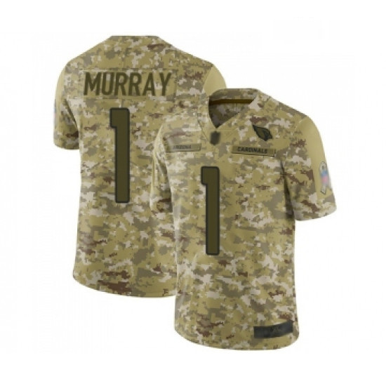 Men Arizona Cardinals #1 Kyler Murray Limited Camo 2018 Salute t