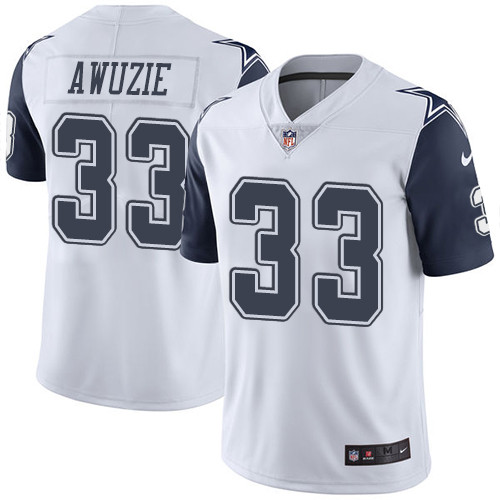 Nike Cowboys #33 Chidobe Awuzie White Mens Stitched NFL Limited Rush Jersey