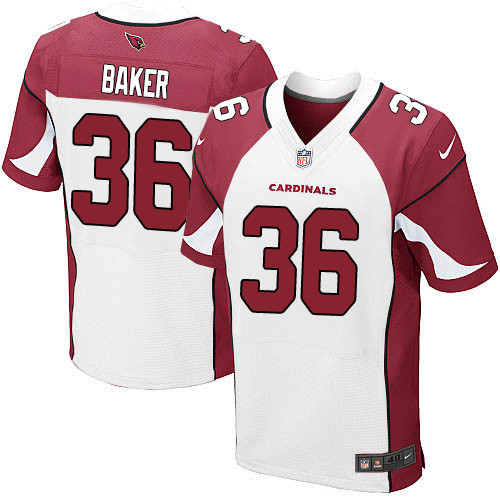 Nike Cardinals #36 Budda Baker White Mens Stitched NFL Elite Jer