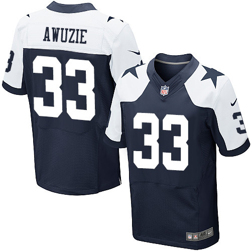 Nike Cowboys #33 Chidobe Awuzie Navy Blue Thanksgiving Mens Stitched NFL Throwback Elite Jersey