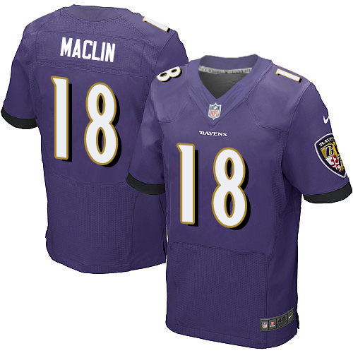 Nike Ravens #18 Jeremy Maclin Purple Team Color Mens Stitched NF
