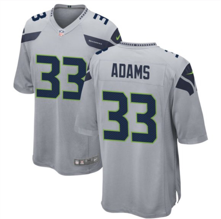 Men Seahawks 33 Jamal Adams Grey Vapor Limited Stitched NFL jersey