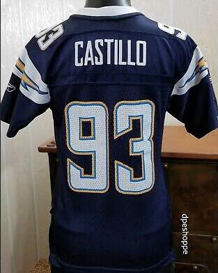 Mens San Diego Chargers Luis Castillo #93 NFL Blue Reebok Jersey