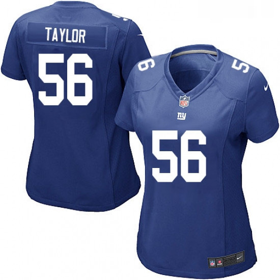 Womens Nike New York Giants 56 Lawrence Taylor Game Royal Blue T