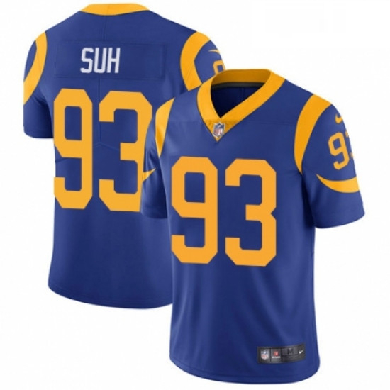 Youth Nike Los Angeles Rams 93 Ndamukong Suh Royal Blue Alternate Vapor Untouchable Limited Player N