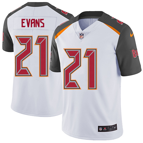 Nike Buccaneers #21 Justin Evans White Mens Stitched NFL Vapor Untouchable Limited Jersey