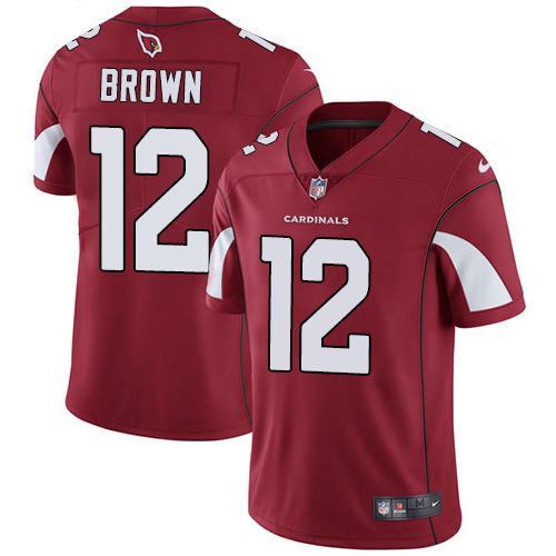 Nike Cardinals #12 John Brown Red Team Color Mens Stitched NFL Vapor Untouchable Limited Jersey