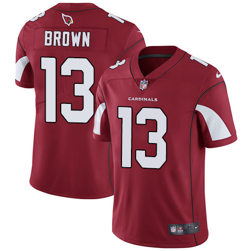 Nike Cardinals #13 Jaron Brown Red Team Color Mens Stitched NFL Vapor Untouchable Limited Jersey