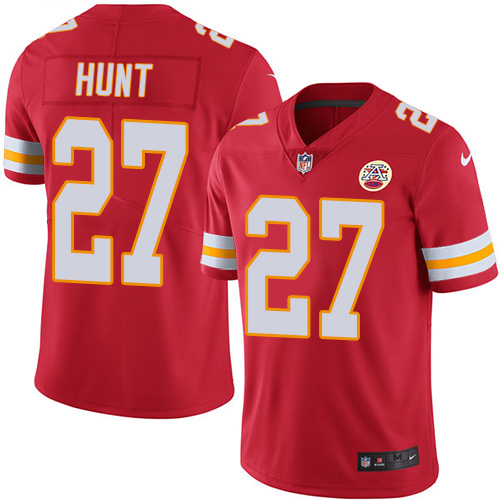 Nike Chiefs #27 Kareem Hunt Red Team Color Mens Stitched NFL Vapor Untouchable Limited Jersey