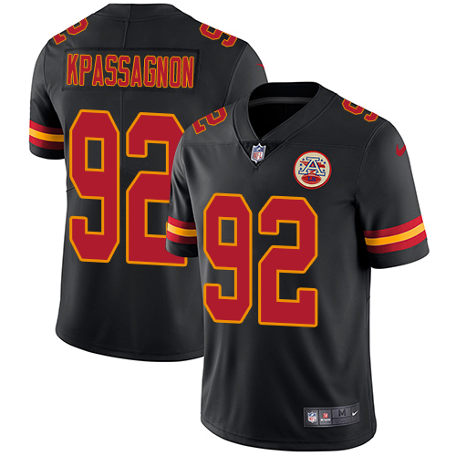 Nike Chiefs #92 Tanoh Kpassagnon Black Mens Stitched NFL Limited Rush Jersey