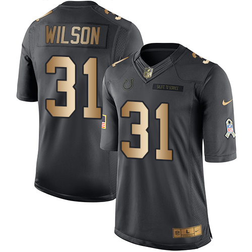 Nike Colts #31 Quincy Wilson Black Mens Stitched NFL Limited Gol