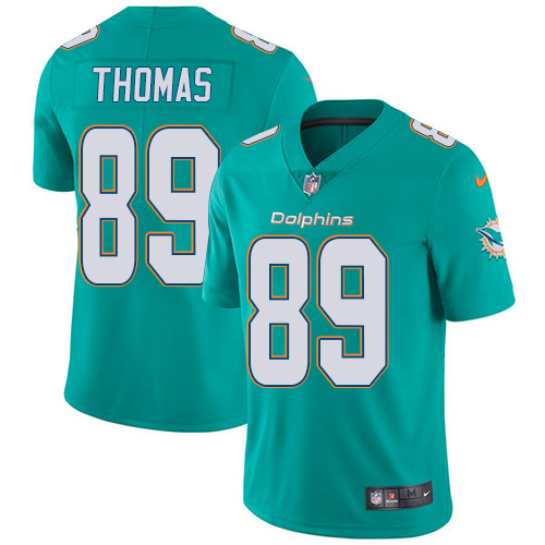 Nike Dolphins #89 Julius Thomas Aqua Green Team Color Mens Stitched NFL Vapor Untouchable Limited Je