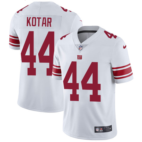 Nike Giants #44 Doug Kotar White Mens Stitched NFL Vapor Untouchable Limited Jersey