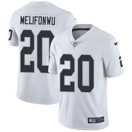 Nike Raiders #20 Obi Melifonwu White Mens Stitched NFL Vapor Untouchable Limited Jersey