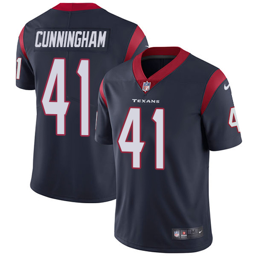 Nike Texans #41 Zach Cunningham Navy Blue Team Color Mens Stitched NFL Vapor Untouchable Limited Jer