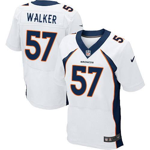 Nike Broncos #57 Demarcus Walker White Mens Stitched NFL New Elite Jersey