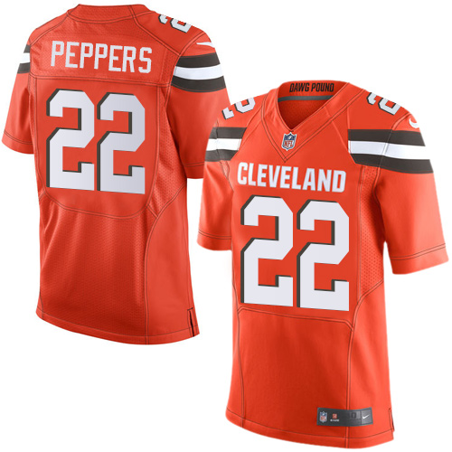 Nike Browns #22 Jabrill Peppers Orange Alternate Mens Stitched NFL New Elite Jersey