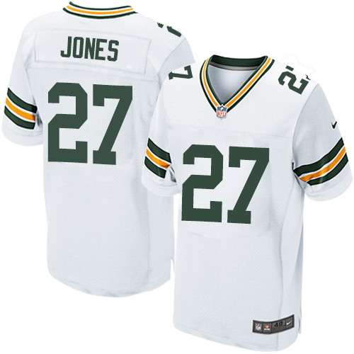 Nike Packers #27 Josh Jones White Mens Stitched NFL Elite Jersey