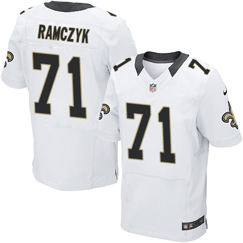 Nike Saints #71 Ryan Ramczyk White Mens Stitched NFL Elite Jersey