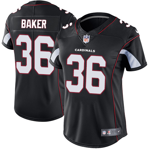 Nike Cardinals #36 Budda Baker Black Alternate Womens Stitched NFL Vapor Untouchable Limited Jersey