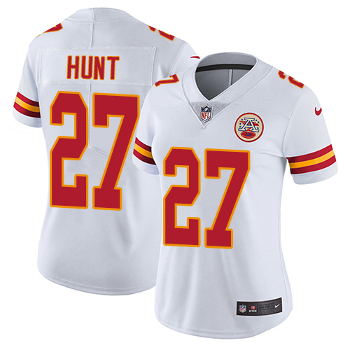 Nike Chiefs #27 Kareem Hunt White Womens Stitched NFL Vapor Untouchable Limited Jersey