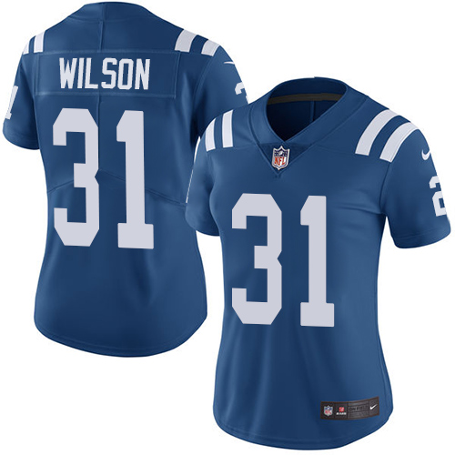 Nike Colts #31 Quincy Wilson Royal Blue Team Color Womens Stitched NFL Vapor Untouchable Limited Jer