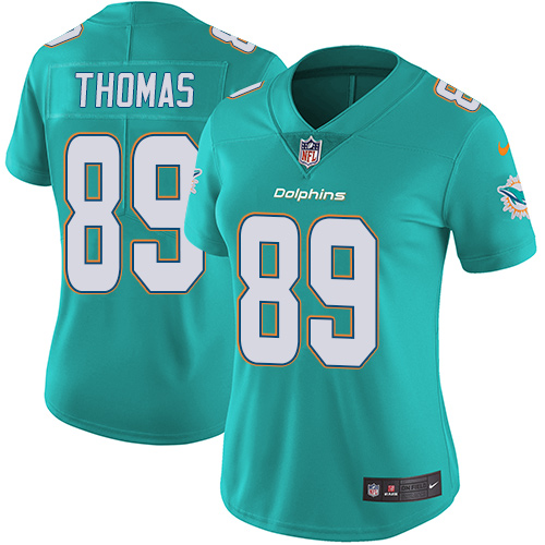 Nike Dolphins #89 Julius Thomas Aqua Green Team Color Womens Stitched NFL Vapor Untouchable Limited 