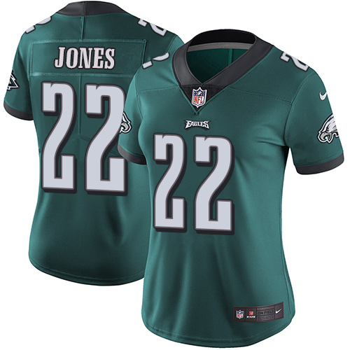 Nike Eagles #22 Sidney Jones Midnight Green Team Color Womens Stitched NFL Vapor Untouchable Limited