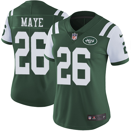 Nike Jets #26 Marcus Maye Green Team Color Womens Stitched NFL Vapor Untouchable Limited Jersey