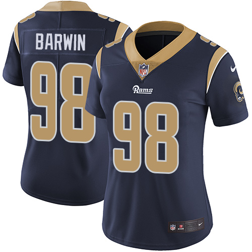 Nike Rams #98 Connor Barwin Navy Blue Team Color Womens Stitched NFL Vapor Untouchable Limited Jerse