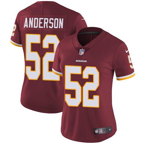 Nike Redskins #52 Ryan Anderson Burgundy Red Team Color Womens Stitched NFL Vapor Untouchable Limite