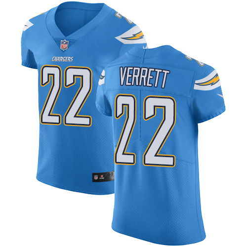 Nike Chargers #22 Jason Verrett Electric Blue Alternate Mens Stitched NFL Vapor Untouchable Elite Je