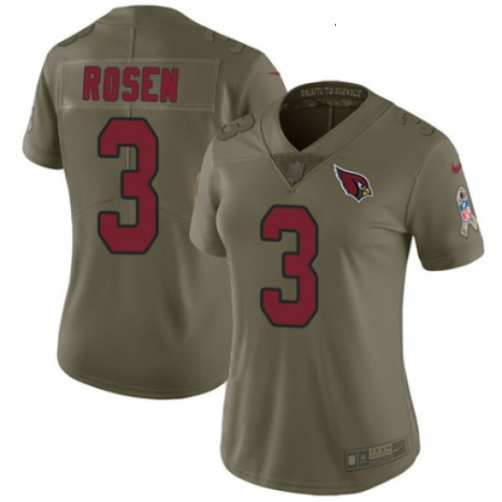 Womens Nike Arizona Cardinals 3 Josh Rosen Limited Olive 2017 Sa