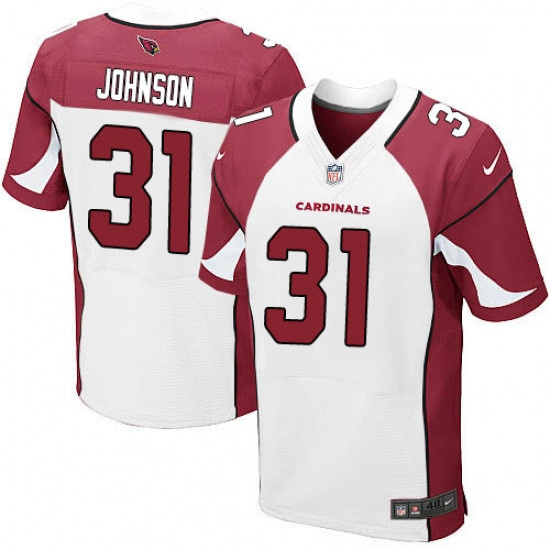 Men Nike Arizona Cardinals 31 David Johnson Elite White NFL Jersey